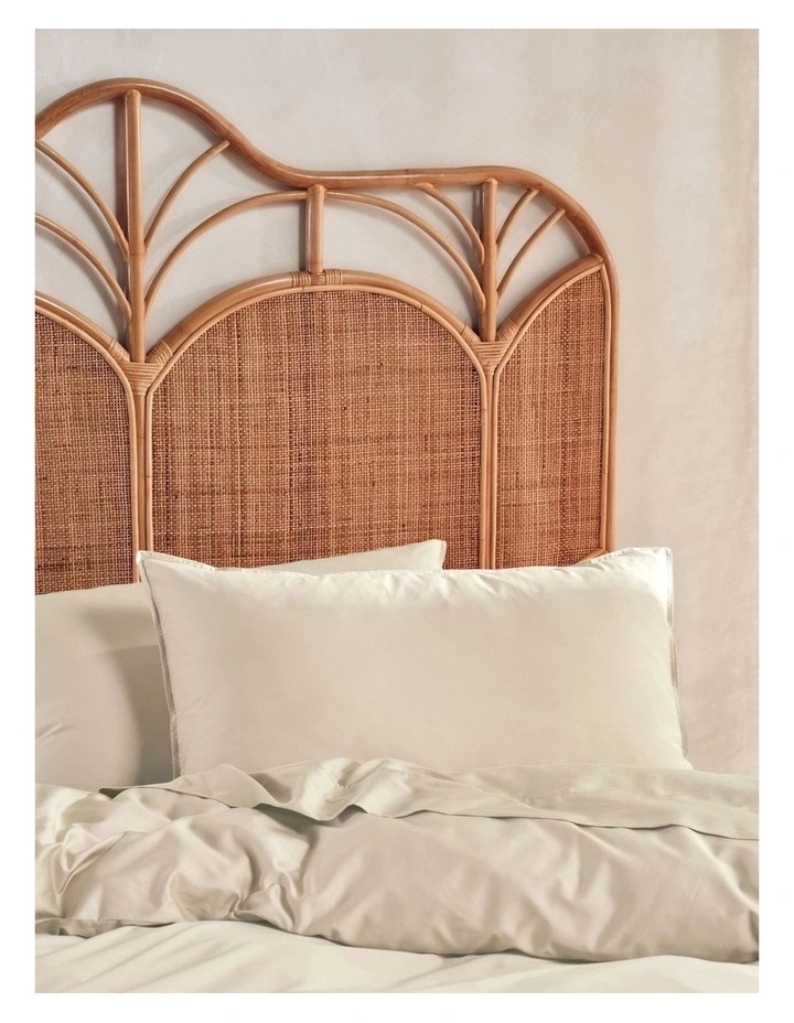 400TC Bamboo Cotton Nara Quilt Cover Set in Natural image 2