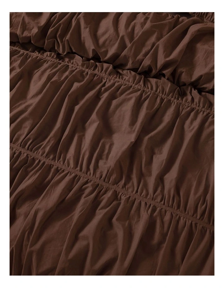 Layla Quilt Cover Set In Chocolate image 2