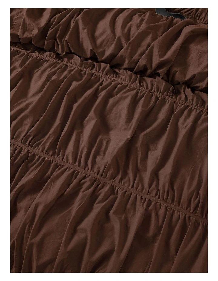 Layla Quilt Cover Set In Chocolate image 2