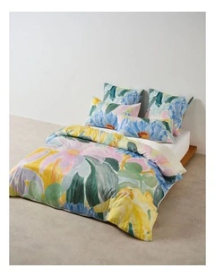 Chelsea Cotton Sateen Quilt Cover Set In Lavender