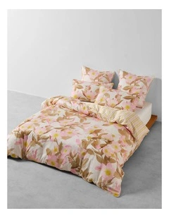 Camellia Cotton Sateen Quilt Cover Set In Blush