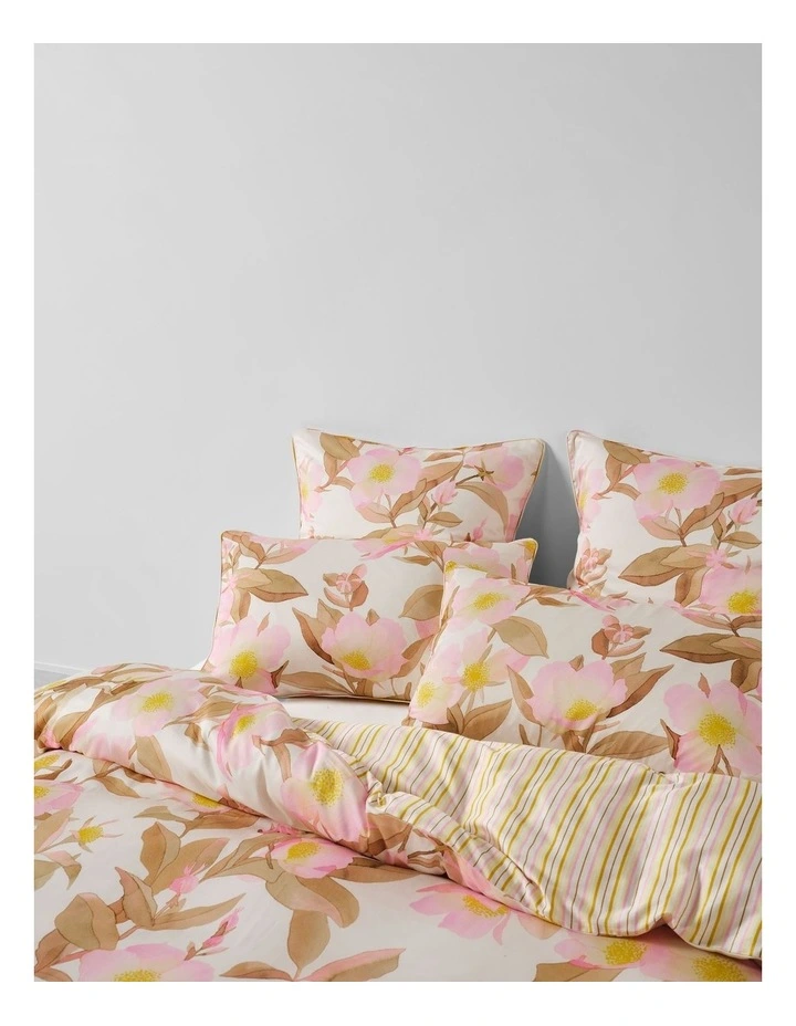 Camellia Cotton Sateen Quilt Cover Set In Blush image 2