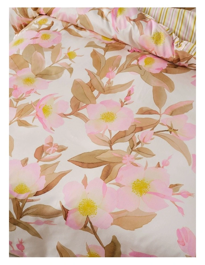 Camellia Cotton Sateen Quilt Cover Set In Blush image 3