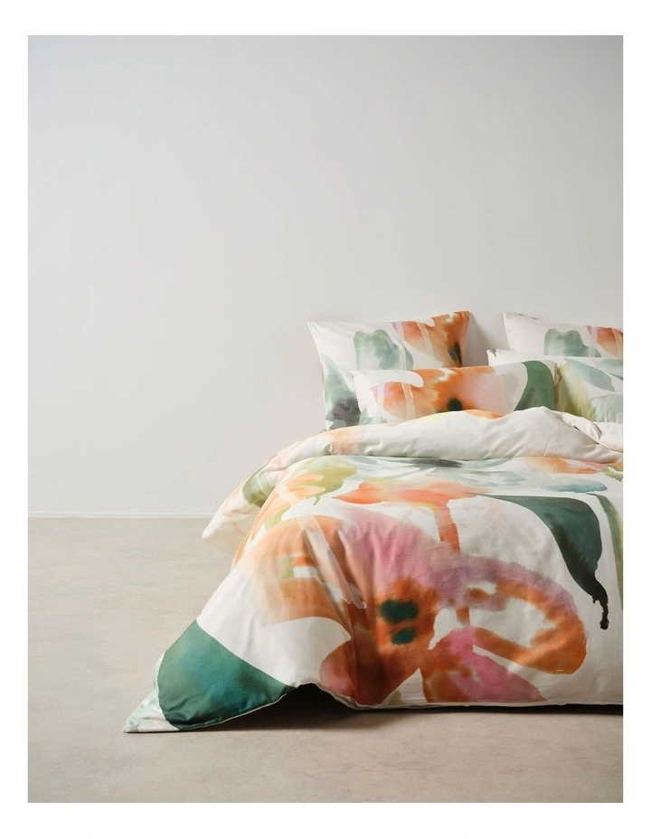 Inga Cotton Sateen Quilt Cover Set in Jade image 4