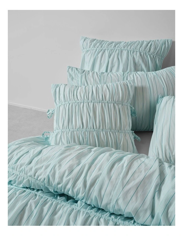 Layla Stripe Cushion 48x48cm In Blue image 2
