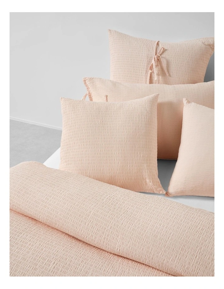 Manon Cotton Cushion 48x48cm In Blush image 3