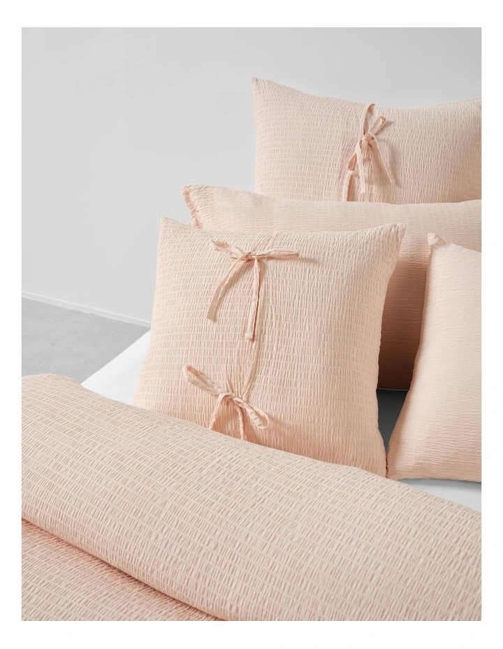 Manon Cotton Cushion 48x48cm In Blush image 4