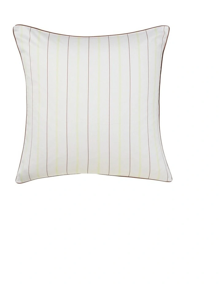 Monday Stripe Cotton Sateen Quilt Cover Set In White image 6