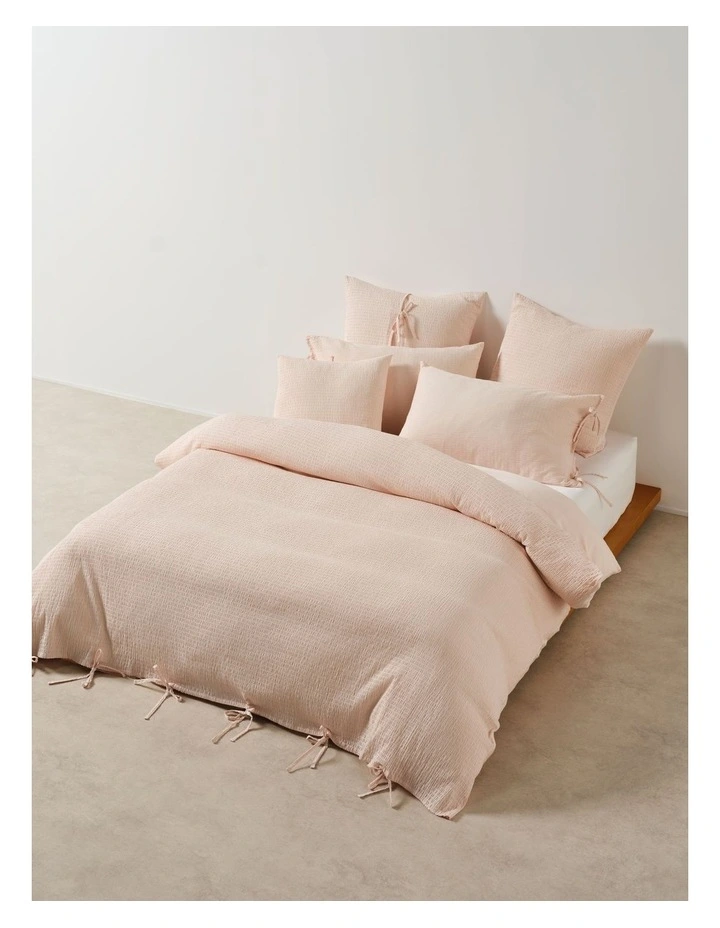 Manon Cotton Quilt Cover Set In Blush image 1