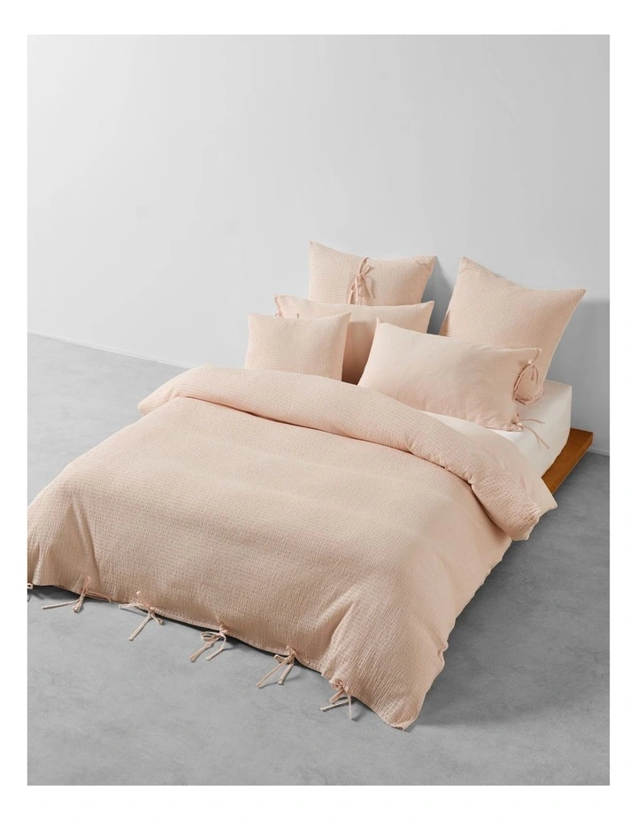 Manon Cotton Quilt Cover Set In Blush image 1