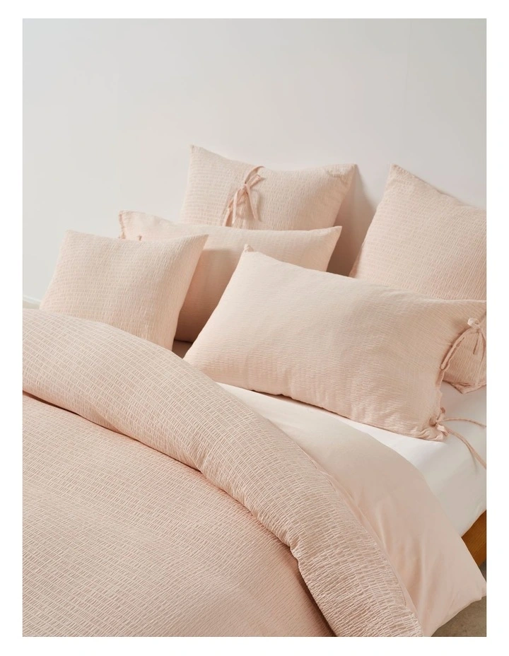 Manon Cotton Quilt Cover Set In Blush image 2