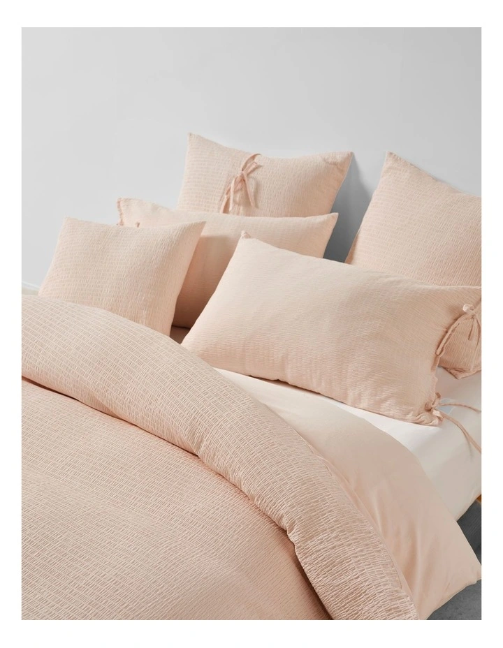 Manon Cotton Quilt Cover Set In Blush image 2