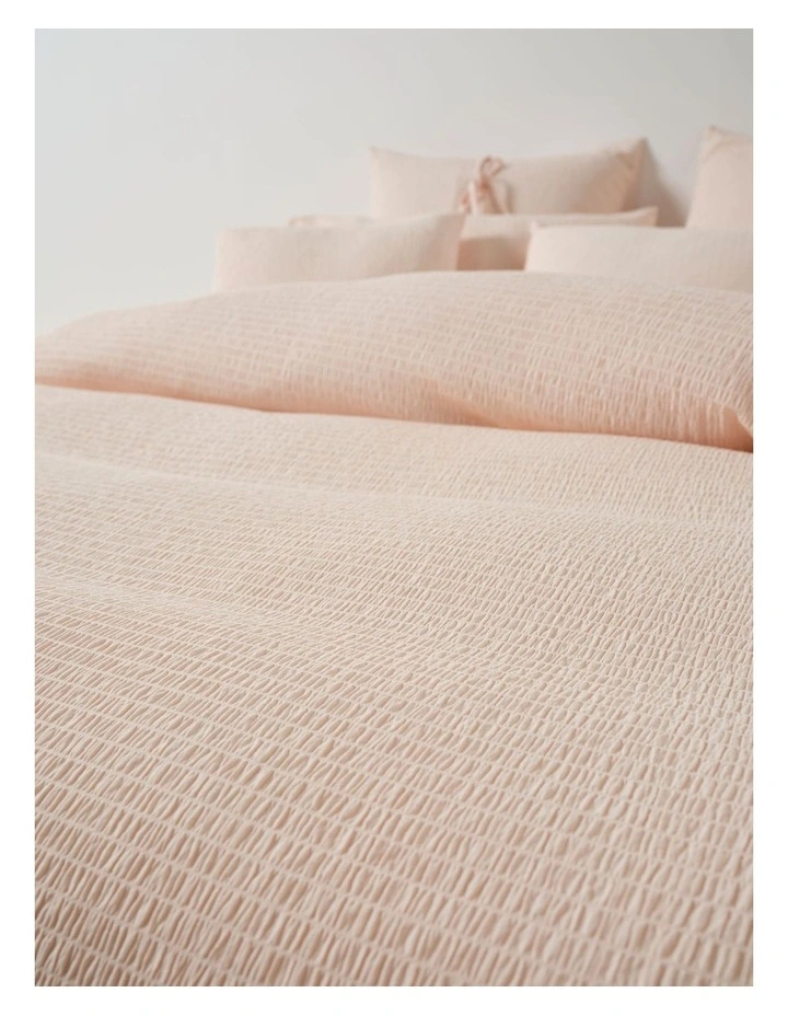 Manon Cotton Quilt Cover Set In Blush image 3