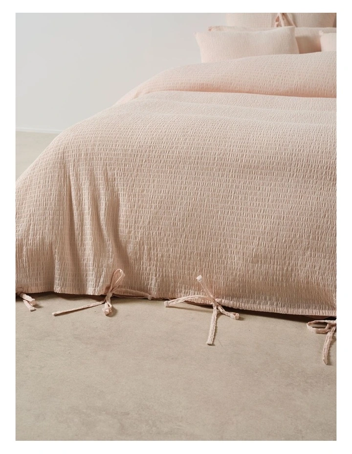 Manon Cotton Quilt Cover Set In Blush image 4