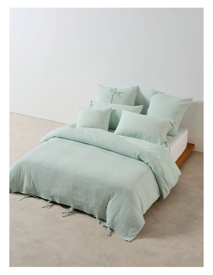 Manon Cotton Quilt Cover Set In Clearwater image 1