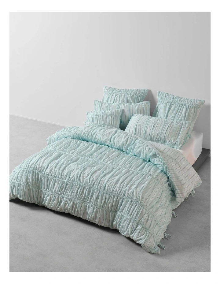 Layla Stripe Quilt Cover Set In Blue image 1