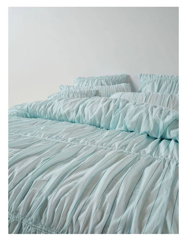 Layla Stripe Quilt Cover Set In Blue image 2