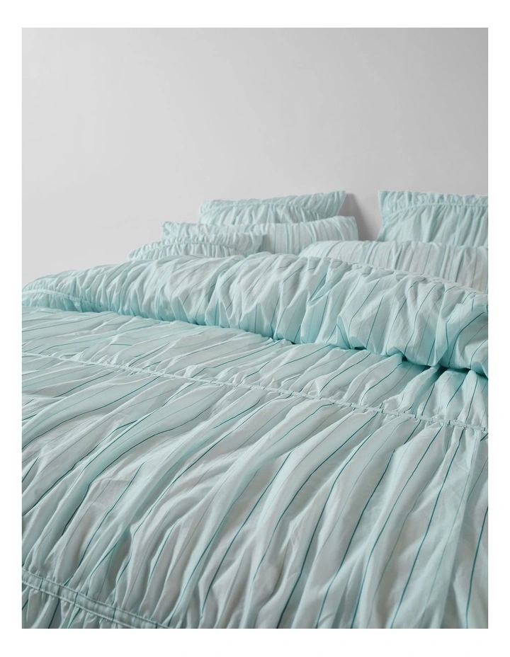 Layla Stripe Quilt Cover Set In Blue image 2