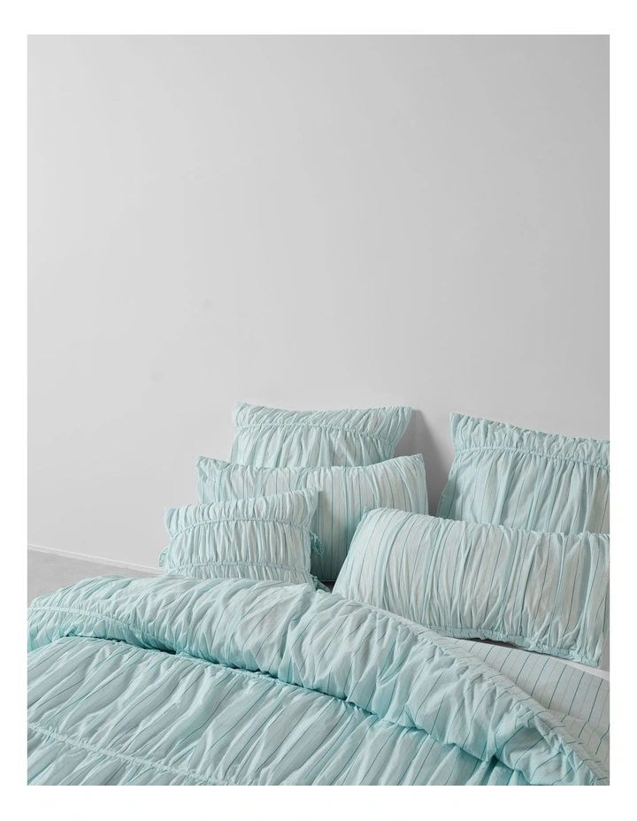 Layla Stripe Quilt Cover Set In Blue image 3