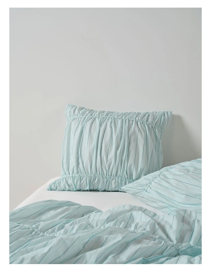Layla Stripe Quilt Cover Set In Blue image 5