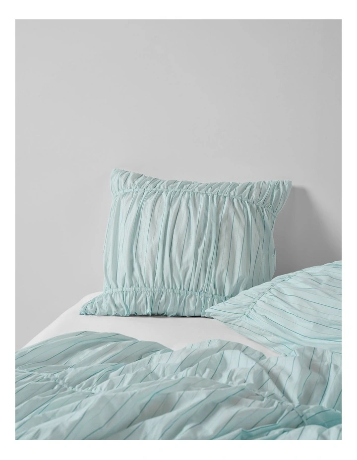 Layla Stripe Quilt Cover Set In Blue image 5