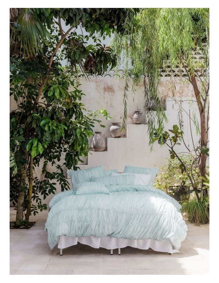 Layla Stripe Quilt Cover Set In Blue image 7