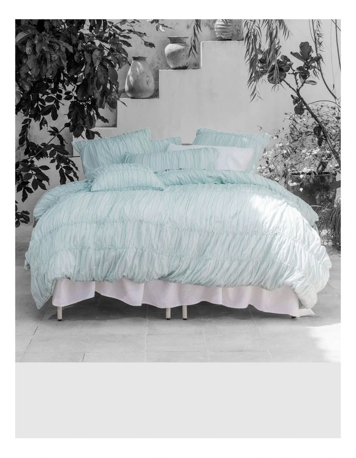 Layla Stripe Quilt Cover Set In Blue image 7