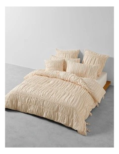 Layla Stripe Quilt Cover Set In Blush