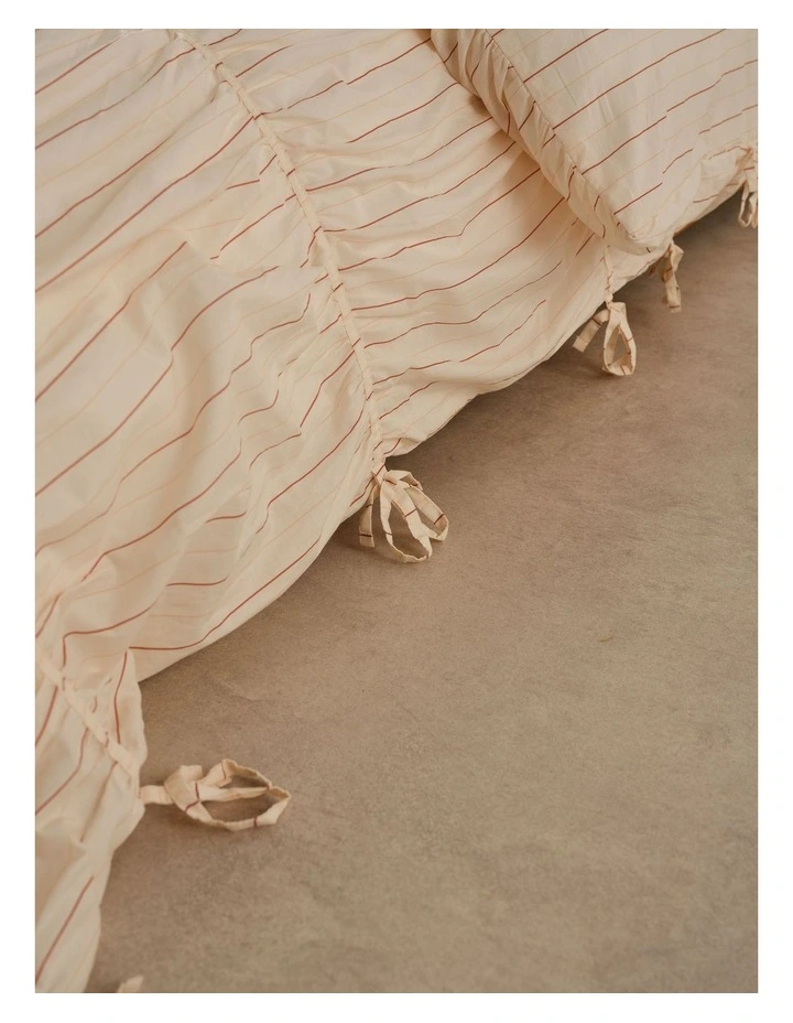 Layla Stripe Quilt Cover Set In Blush image 3