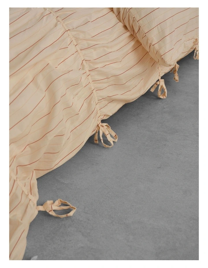 Layla Stripe Quilt Cover Set In Blush image 3