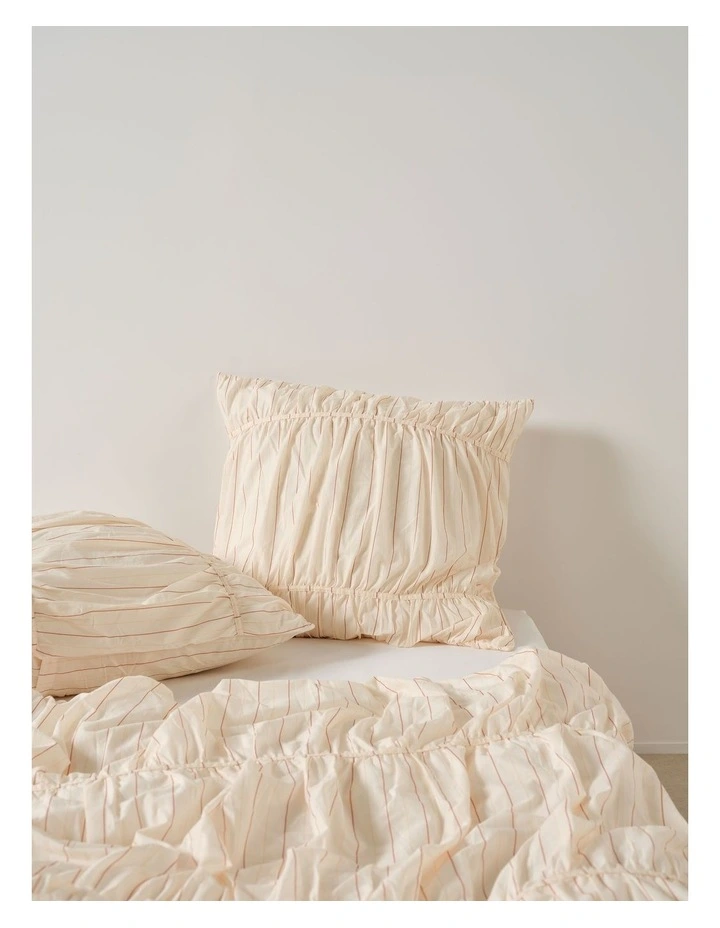 Layla Stripe Quilt Cover Set In Blush image 5