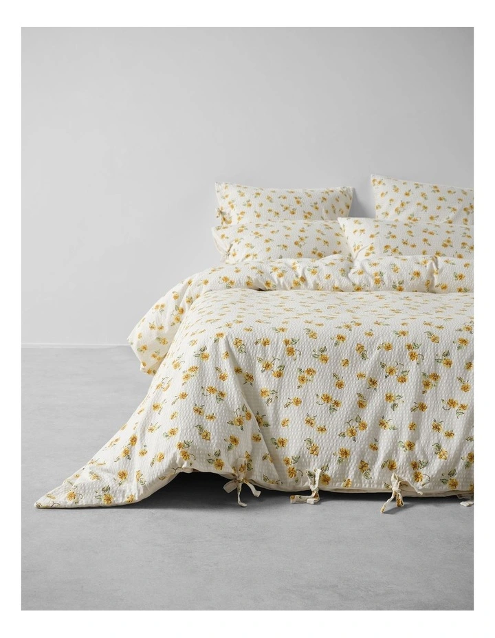 Peggy Quilt Cover Set In Mango image 5