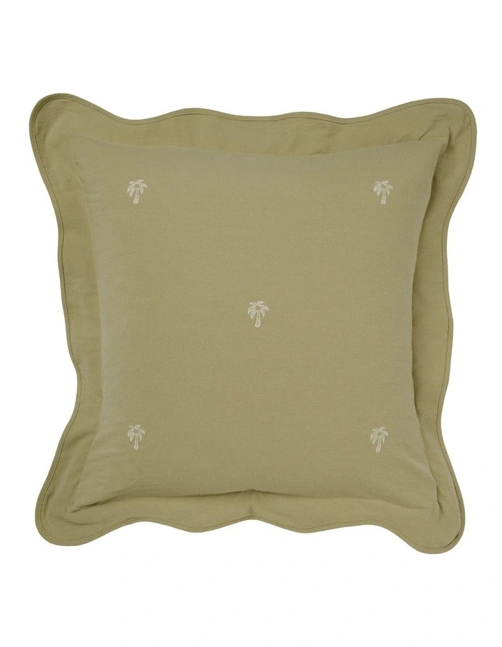 Palmier Cotton Quilt Cover Set In Khaki image 6