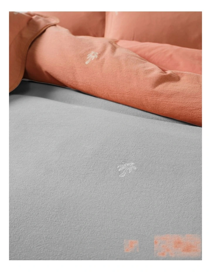 Palmier Cotton Quilt Cover Set In Pink Clay image 3