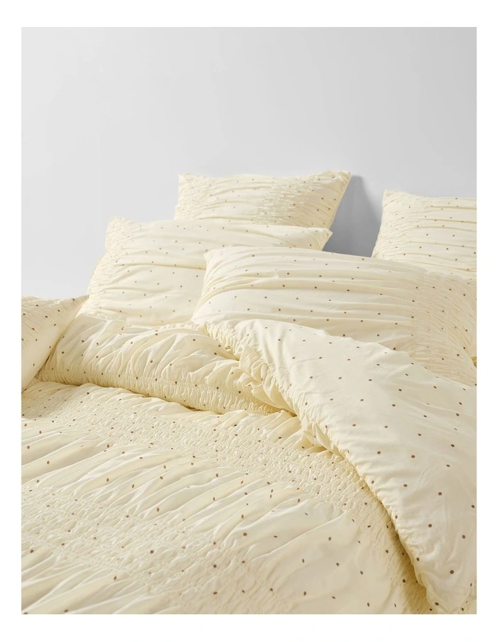 Nina Spot Quilt Cover Set In Vanilla image 2