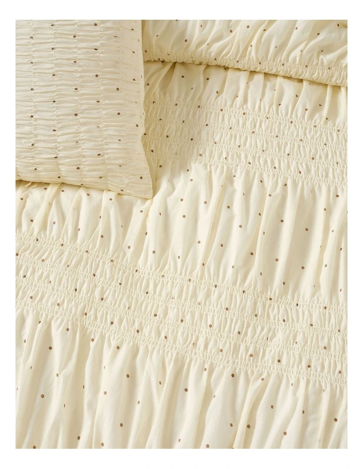 Nina Spot Quilt Cover Set In Vanilla image 3
