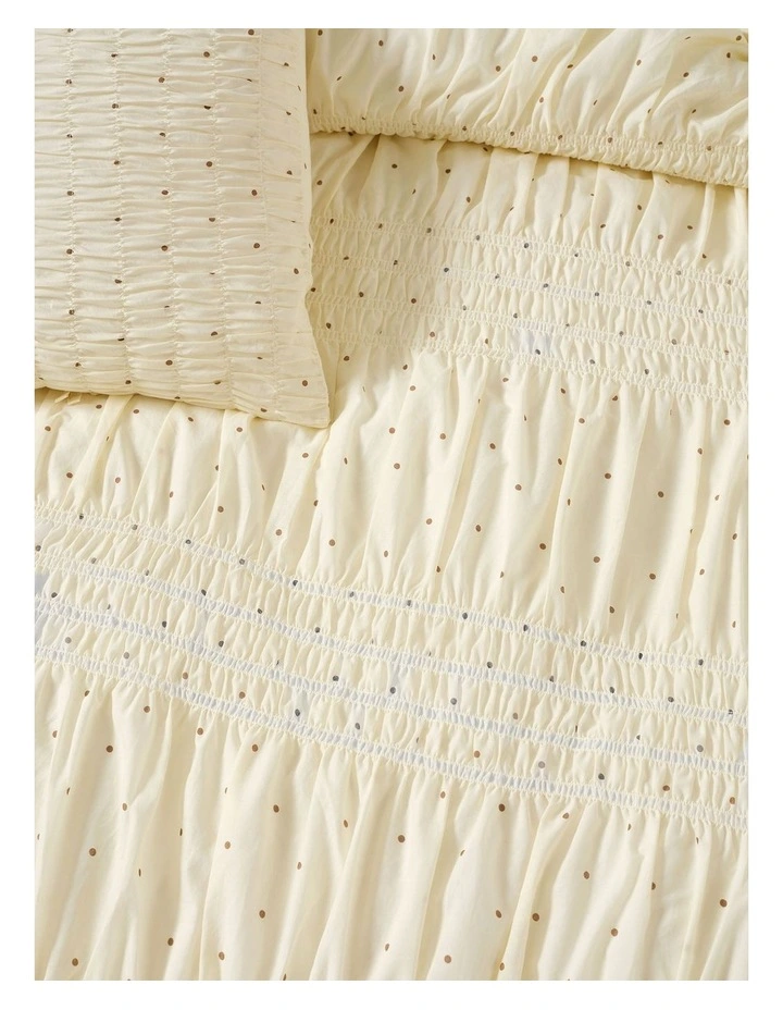 Nina Spot Quilt Cover Set In Vanilla image 3