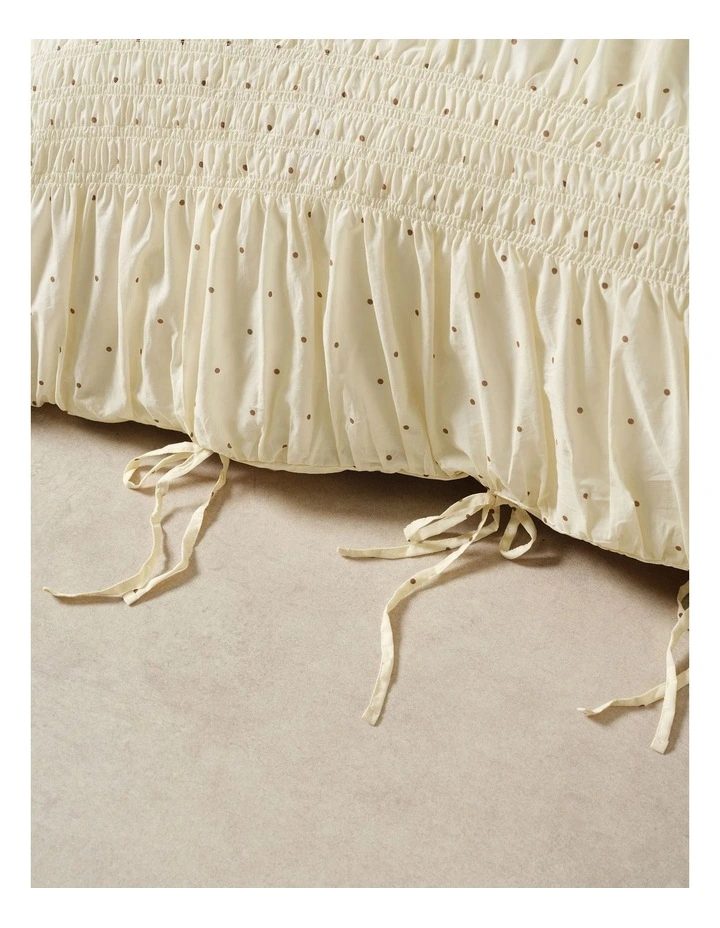 Nina Spot Quilt Cover Set In Vanilla image 4