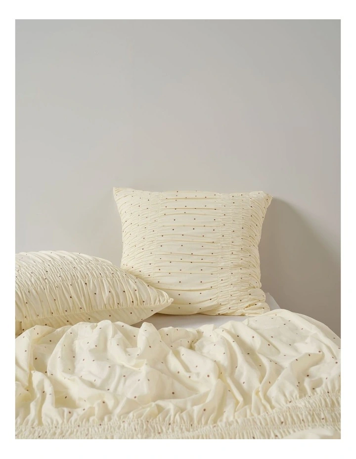Nina Spot Quilt Cover Set In Vanilla image 5