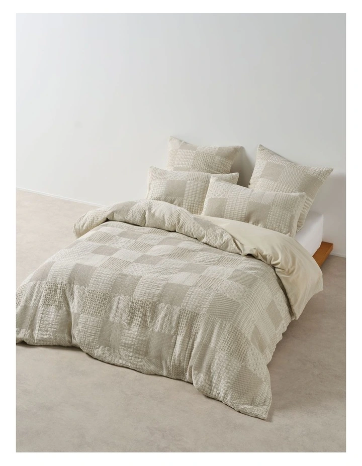 Adeline Quilt Cover Set In Natural image 1