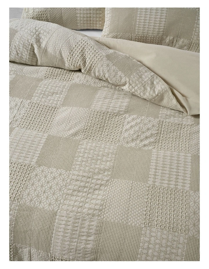 Adeline Quilt Cover Set In Natural image 3