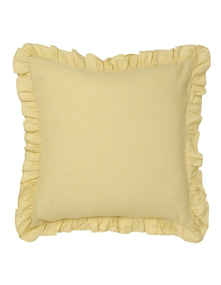 Vintage Ruffle Cotton Linen Quilt Cover Set In Wheat image 6