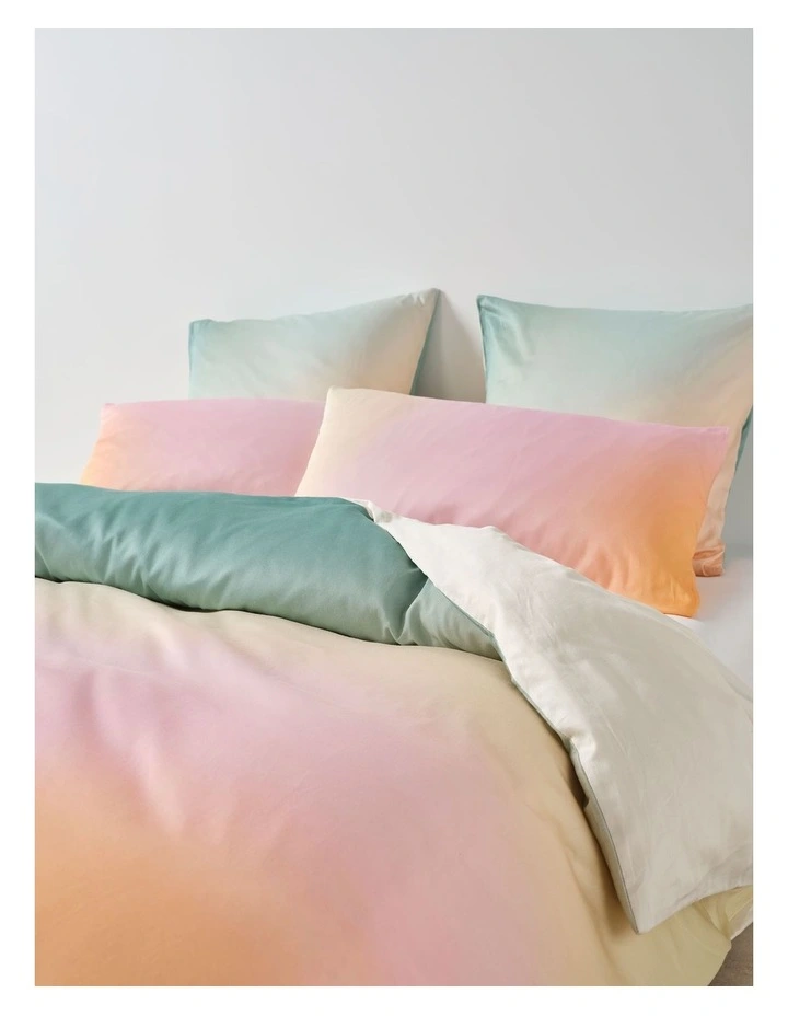 Solaris Cotton Sateen Quilt Cover Set In Papaya image 2