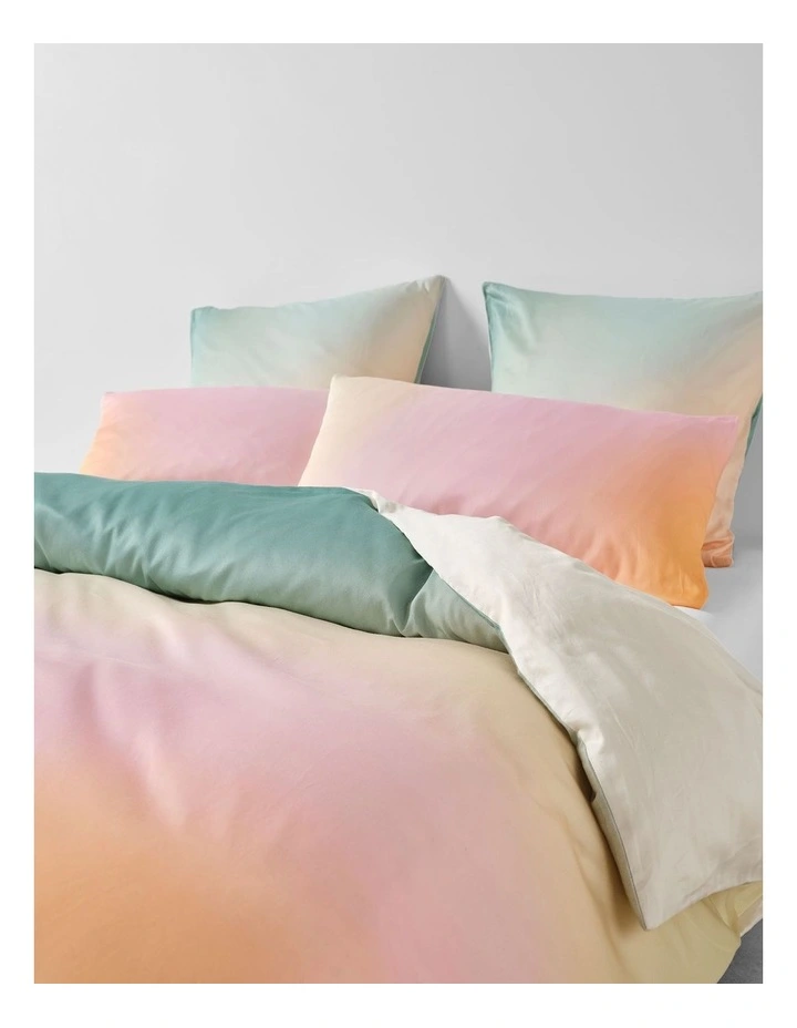 Solaris Cotton Sateen Quilt Cover Set In Papaya image 2