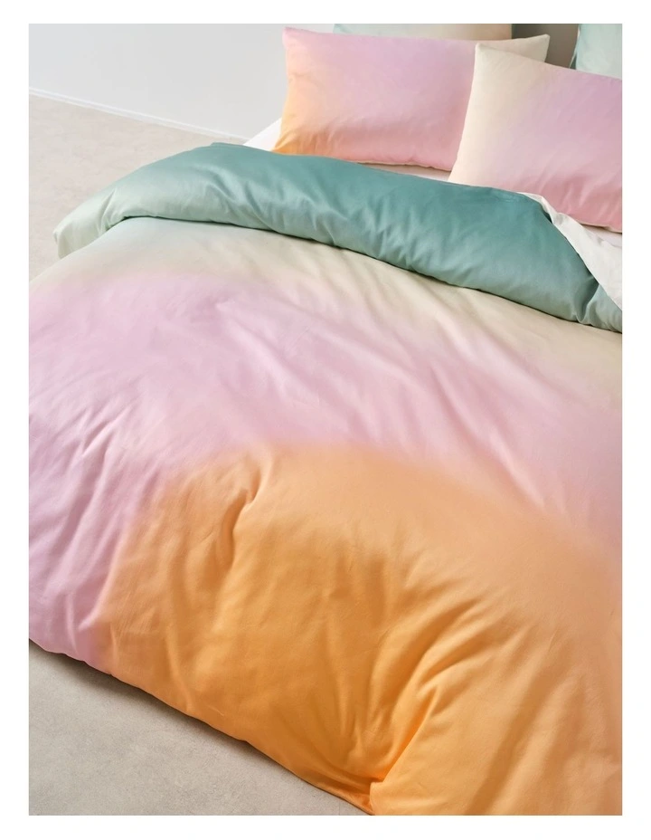 Solaris Cotton Sateen Quilt Cover Set In Papaya image 3