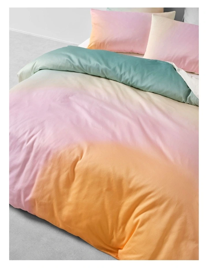 Solaris Cotton Sateen Quilt Cover Set In Papaya image 3