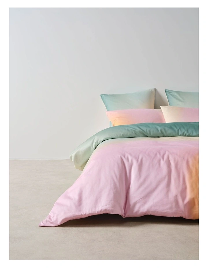 Solaris Cotton Sateen Quilt Cover Set In Papaya image 4