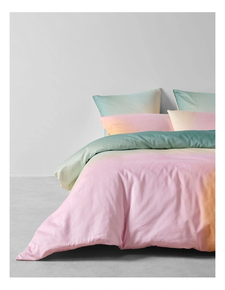 Solaris Cotton Sateen Quilt Cover Set In Papaya image 4