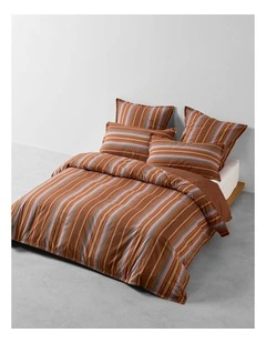 Araminta Cotton Quilt Cover Set In Coffee