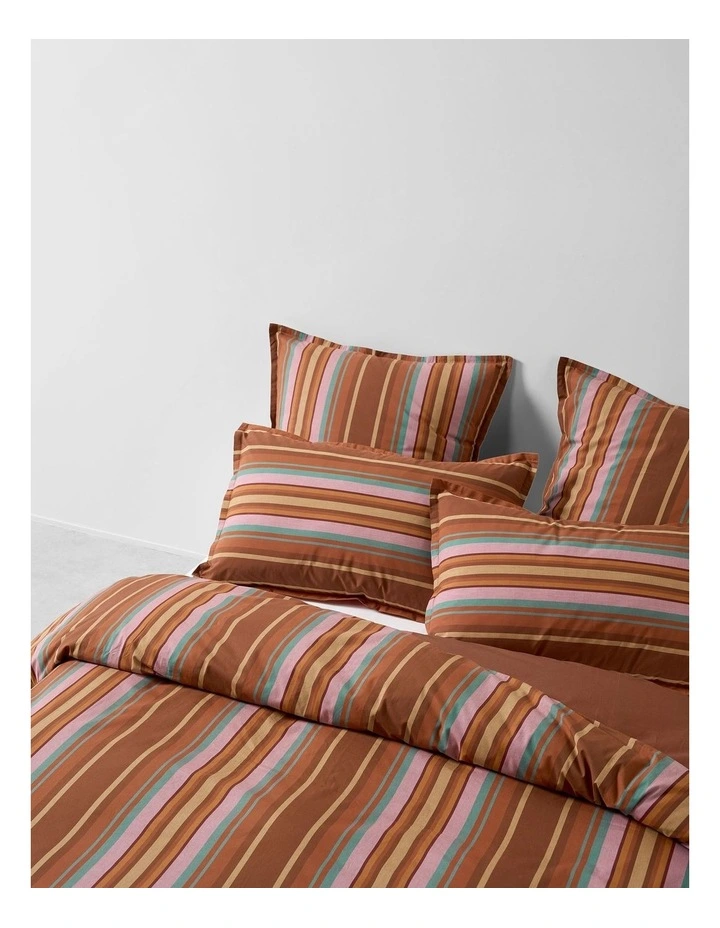 Araminta Cotton Quilt Cover Set In Coffee image 2